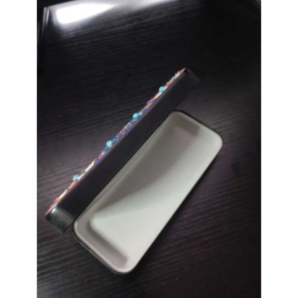 Handmade Diamond Art Eyeglasses Case Hard Shell Rhinestone Glasses Holder